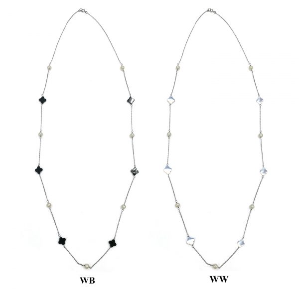 7-8mm Freshwater Pearl with MOP Necklace 7-8mm Freshwater Pearl with MOP Necklace