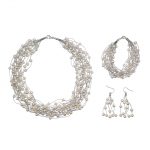 6-7mm Freshwater Pearl with 925 Silver Necklace, Bracelet & Earring Set