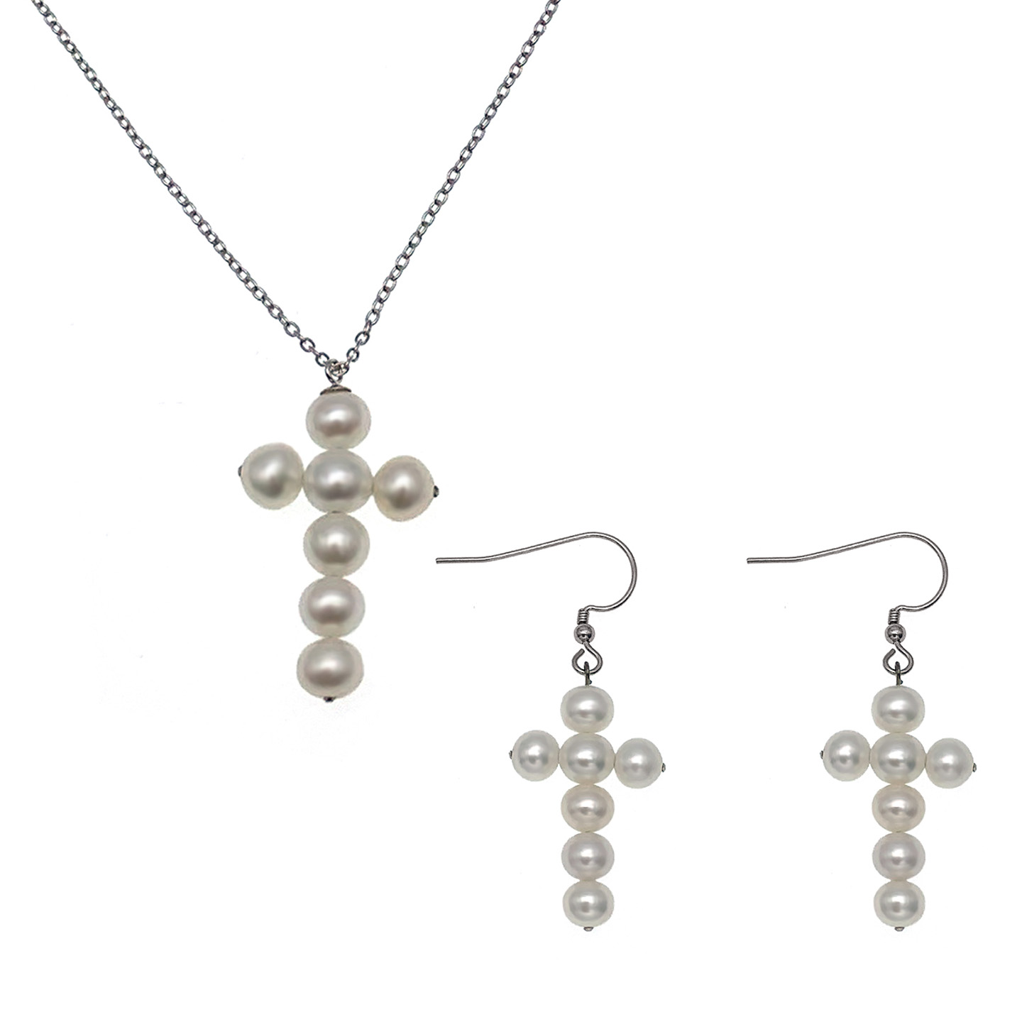 5-6mm Freshwater Pearl Pendant with Earring Set