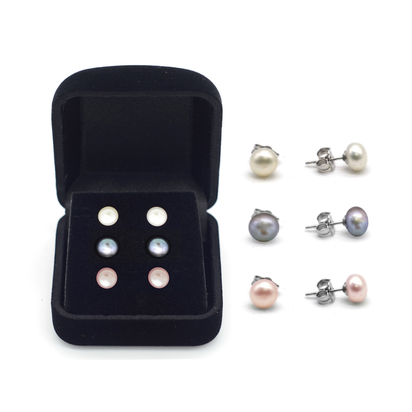 6-7mm Freshwater Pearl with 925 Silver Earring Set