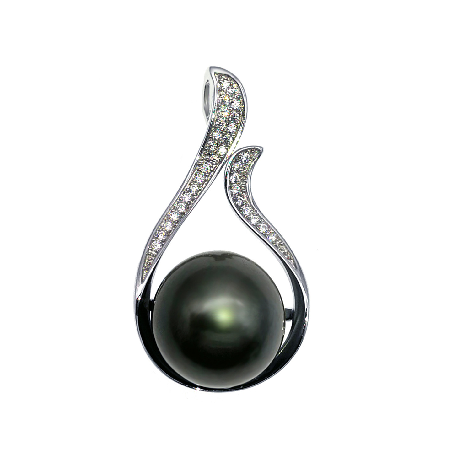 12-13mm Tahitian Pearl with 925 Silver Pendant