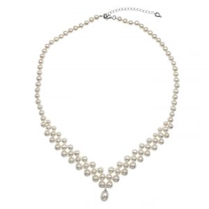 4-8mm Freshwater Pearl knitted Necklace