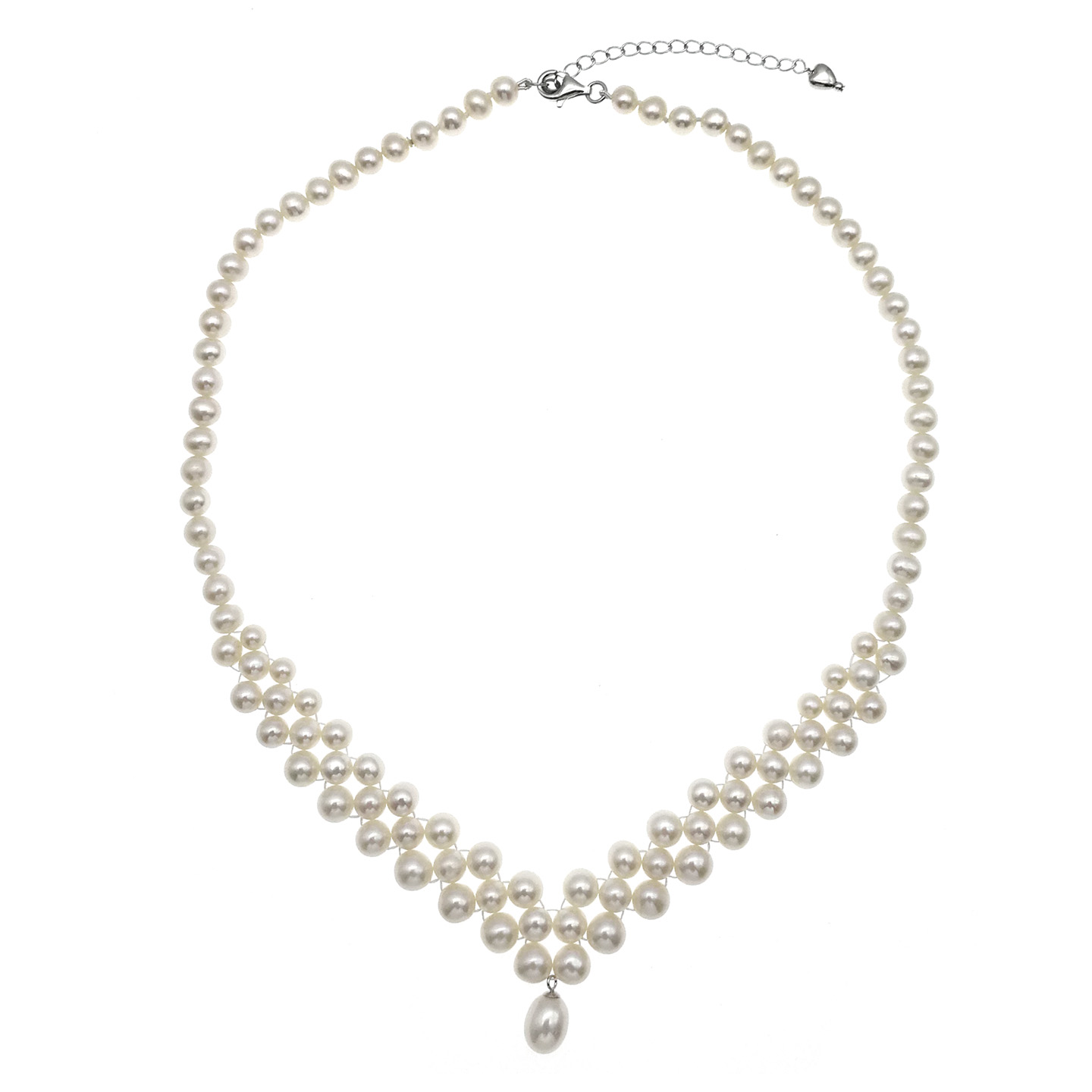 4-8mm Freshwater Pearl knitted Necklace