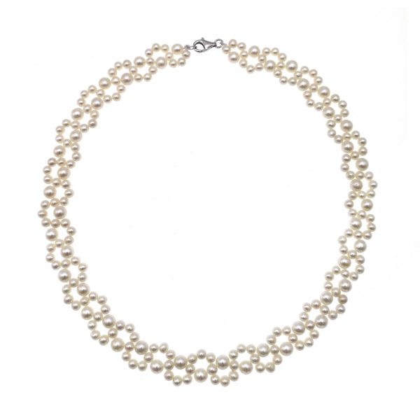 4-6mm Freshwater Pearl knitted Necklace