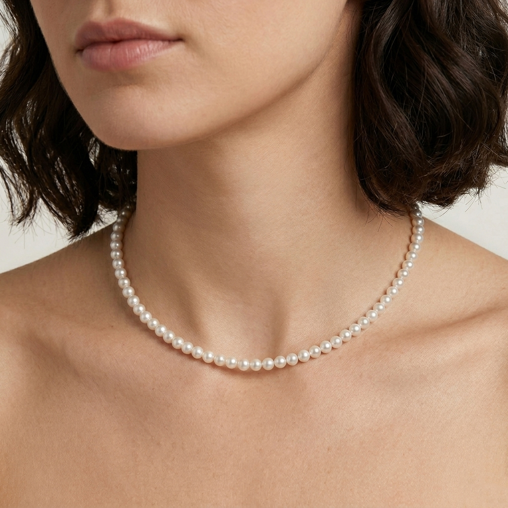 4-4.5mm round necklace